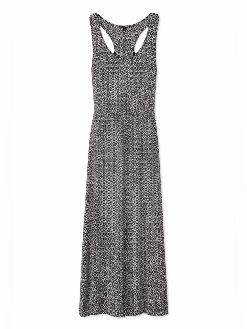 Banana Republic Maxi Dress - XS Black White Geometric Racerback with Pockets - Picture 3 of 10